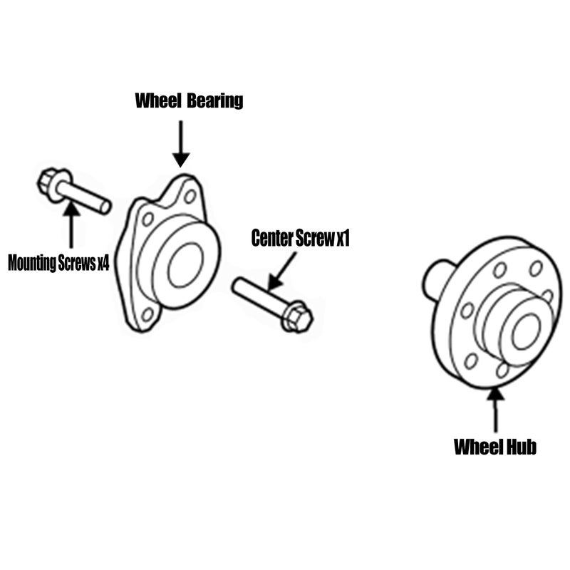 QJZ BR930817K - Premium Pre-Assembled Wheel Hub Bearing Assembly Compatible with [Front] [Audi] A Series  S Series  Q5 - [Rear] A Series Quattro ONLY  S Series [See Description for Fitment] - Image 2